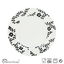White Porcelain with Decal Grass Side Plate